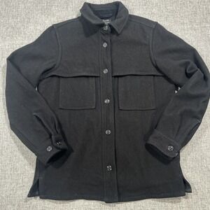 Filson Wool Jac Shirt Womens Black Size Small 100% Wool USA *read description*